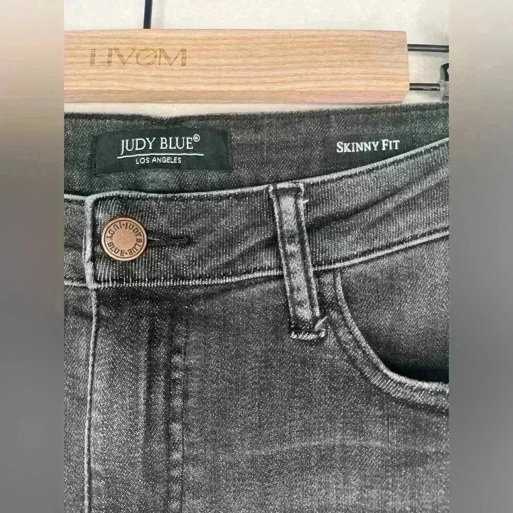 Judy Blue Washed Black Skinny Fit Ankle jeans , sz 11/30 - Picture 6 of 9